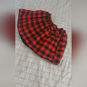 Red and Black Plaid  Skirt